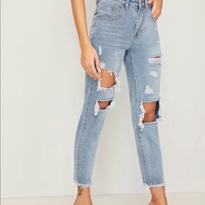 Ripped mom jeans